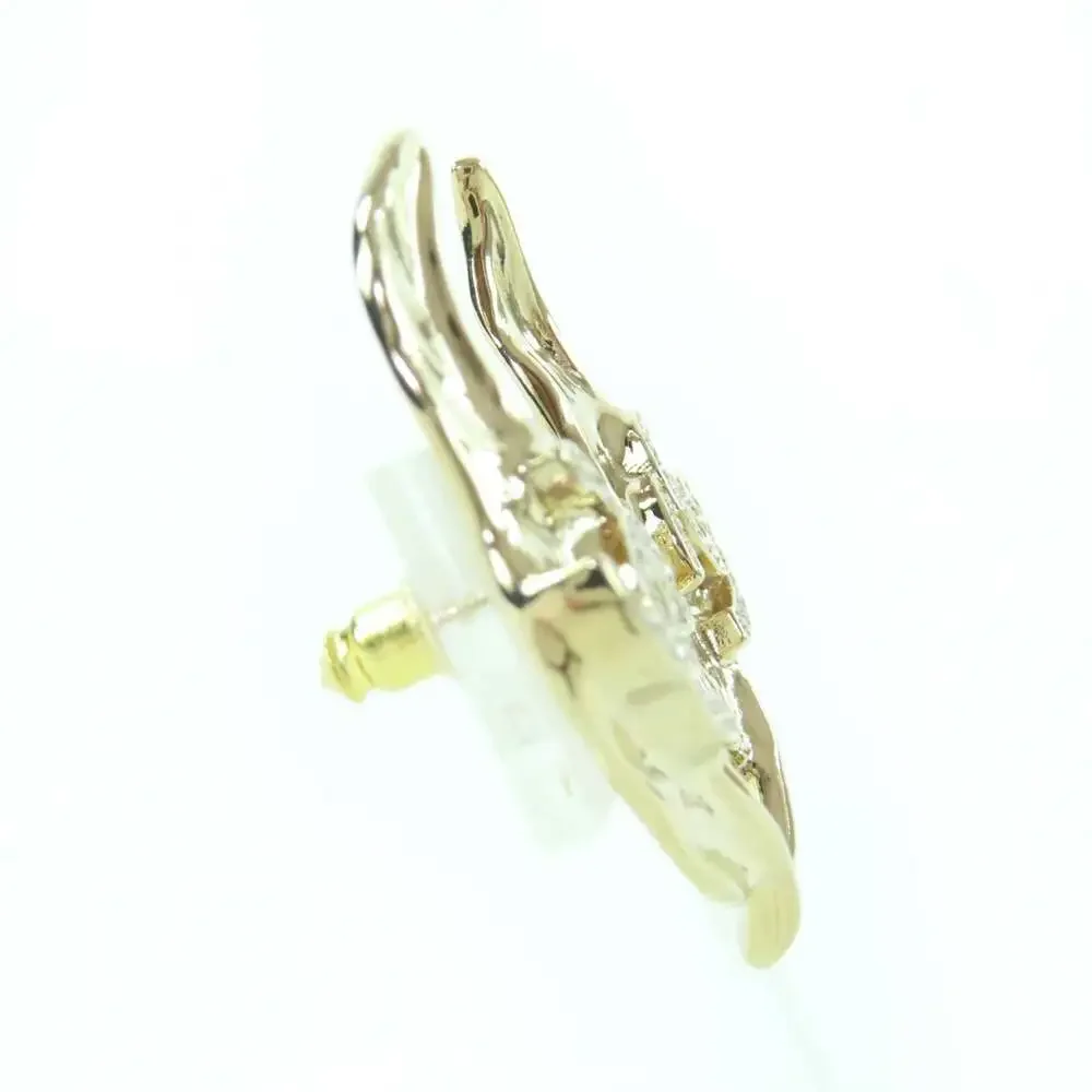 Chanel Cc Logo Earrings Metal Gold-Tone #250094C97B